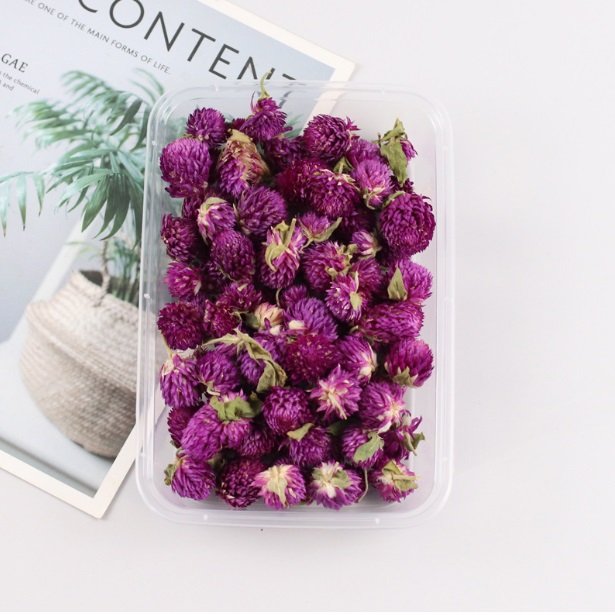 purple Qiaomei flower بكج ورد مجفف - زهرة كيومي الصينية - بنفسجي - الصورة 1