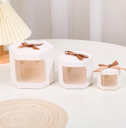 white ribbed package علبة تغليف كرتونية مضلعة ابيض - 10 قطع - الصورة 1