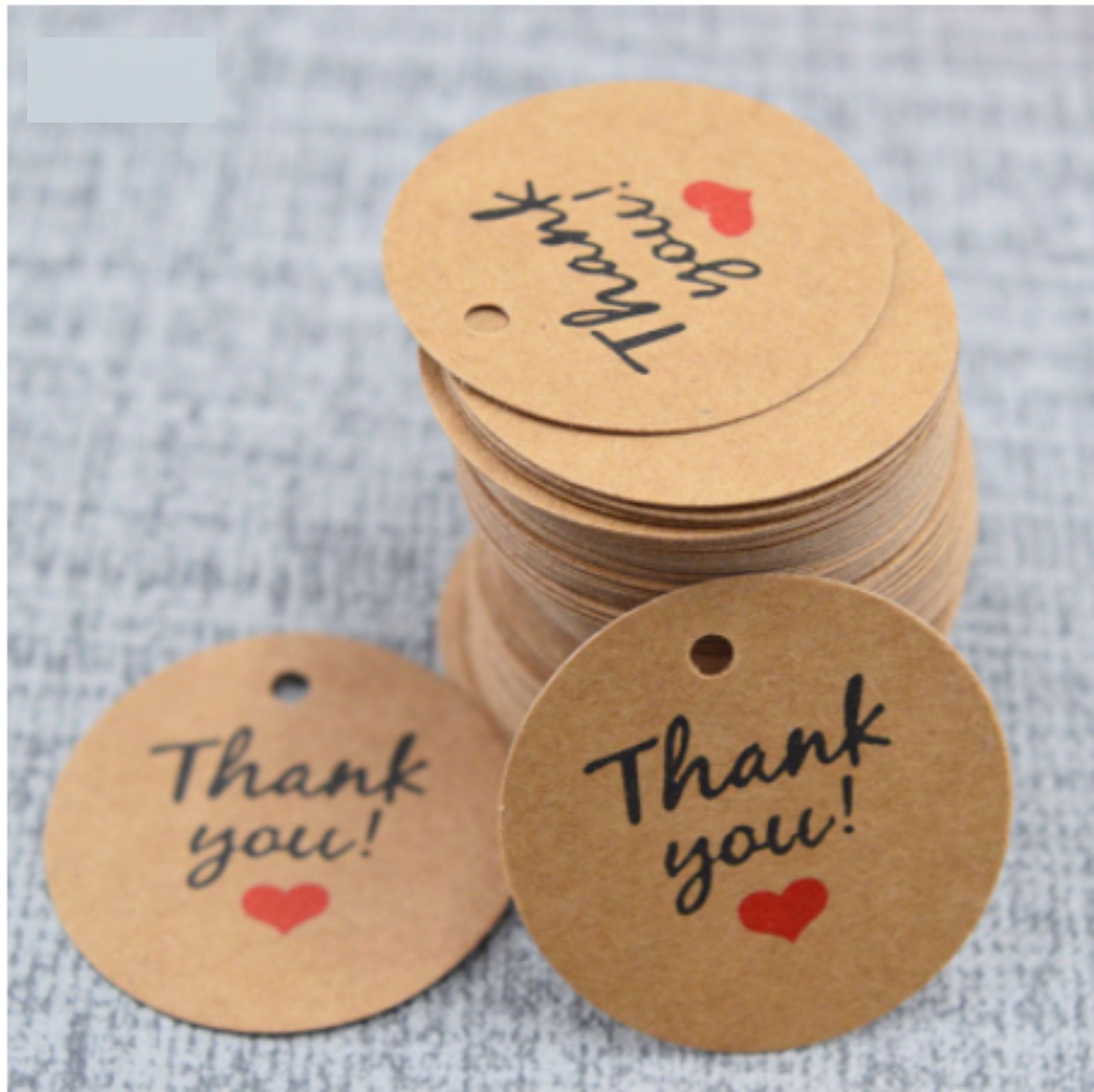 rounded thank you tag تعليقة ثانك يو دائري - 50 تعليقة - الصورة 1