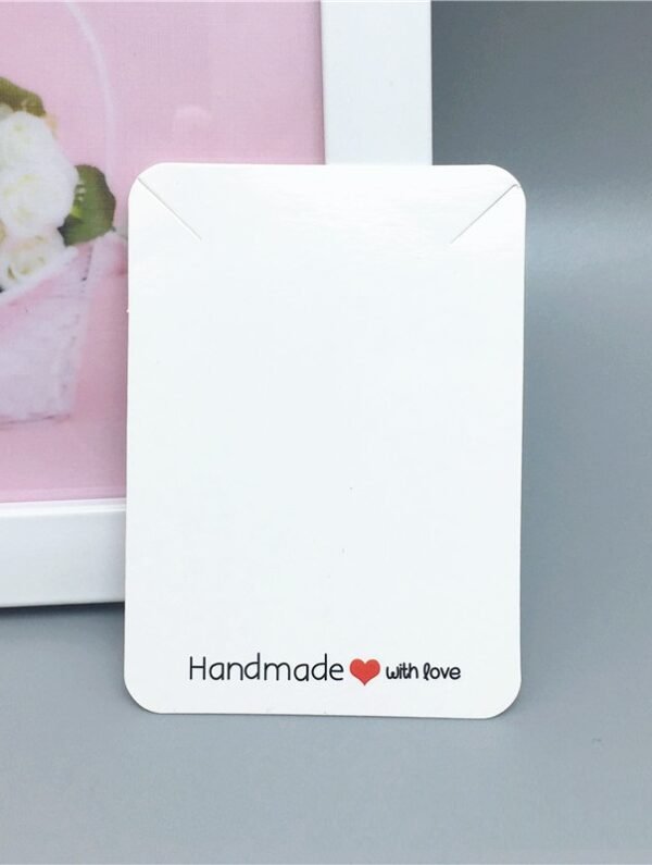 تعليقة سنسال "Handmade" ابيض- 50 قطعة