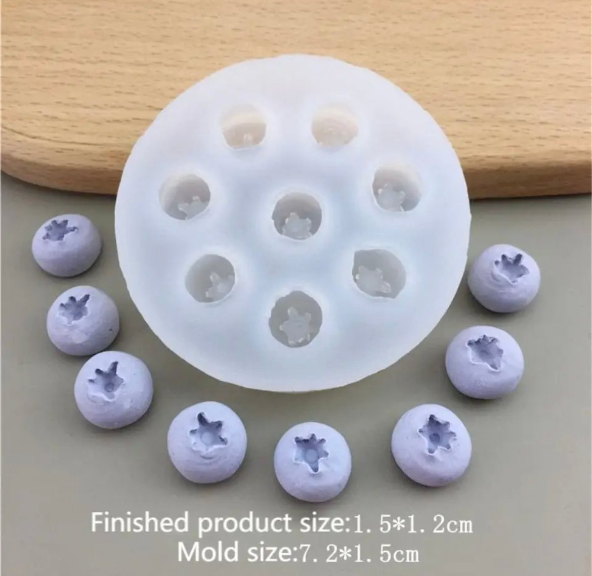 0DB82954-F7CB-4D0A-A3DE-BA0A2936E99B T603 - قالب سيلكون فواحات Blueberry - الصورة 1