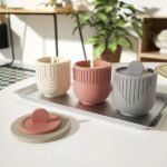 قالب سيلكون وعاء مع غطاء - S199