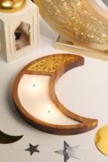 ⁦وعاء خشب هلال كبير مع اكريلك⁩ - الصورة ⁦2⁩